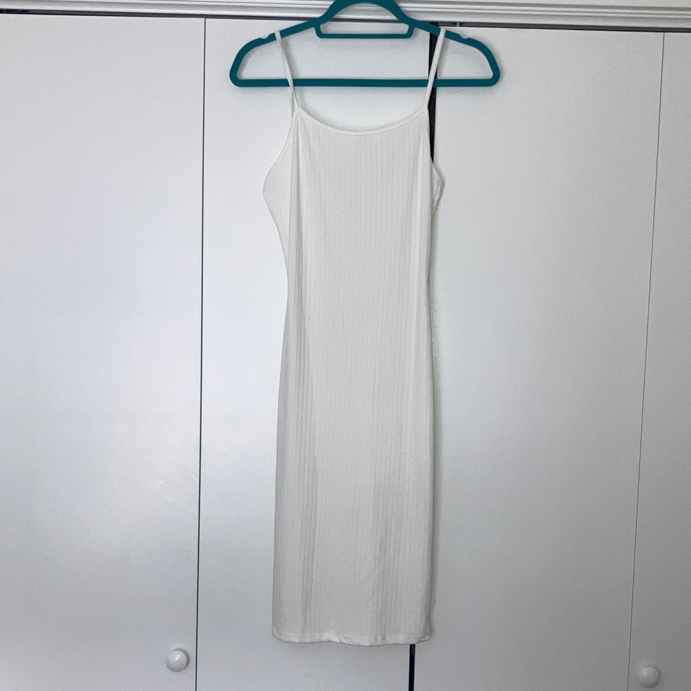 White Slip Dress with Thin Straps